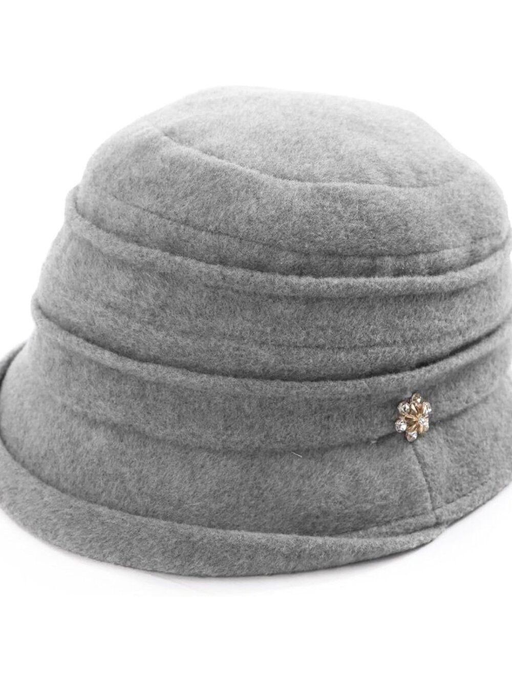Grey Cloche Hat by Siggi